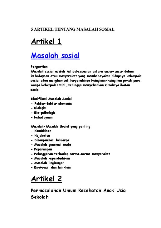 Detail Contoh Artikel Kelompok Sosial Nomer 2