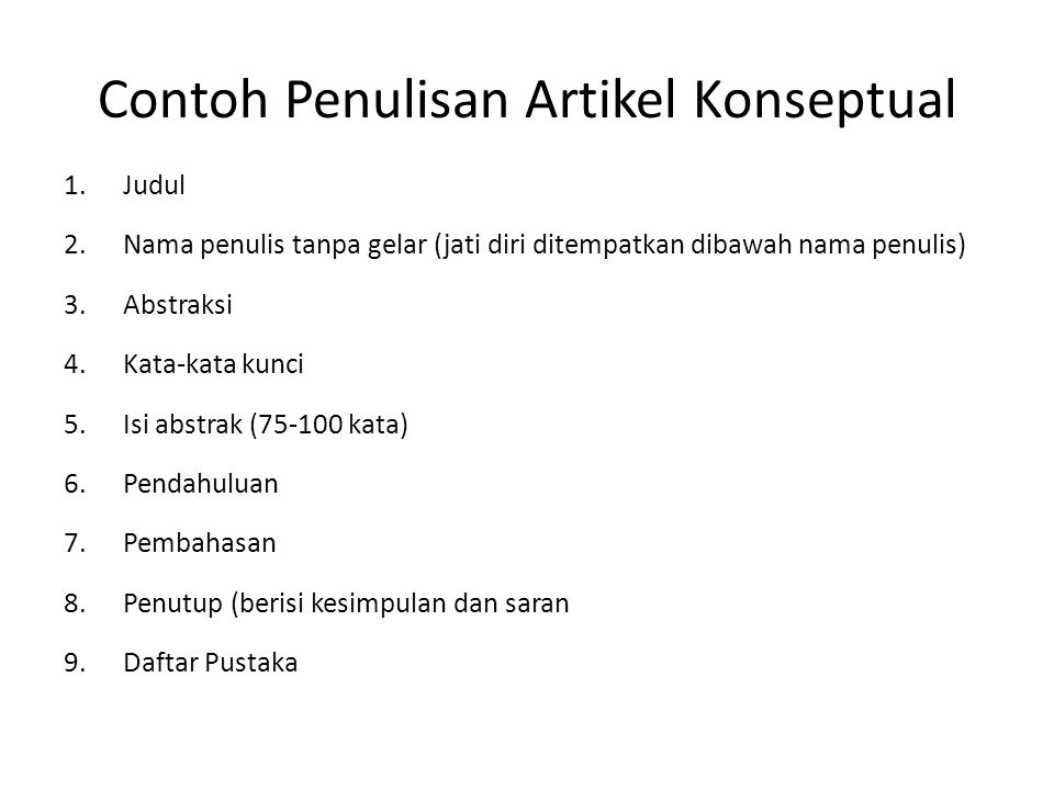 Detail Contoh Artikel Konseptual Nomer 22