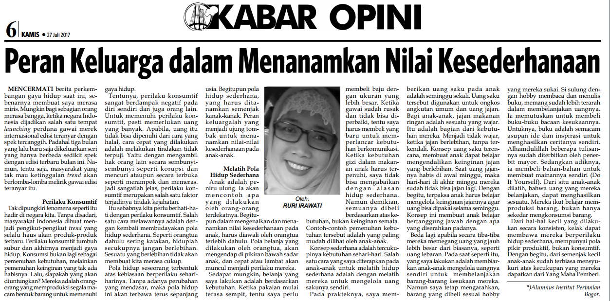 Detail Contoh Artikel Opini Koran Nomer 6