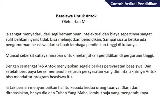 Detail Contoh Artikel Pendidikan Lengkap Nomer 23