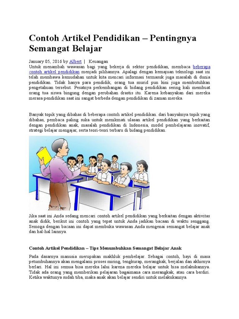 Detail Contoh Artikel Pendidikan Lengkap Nomer 24