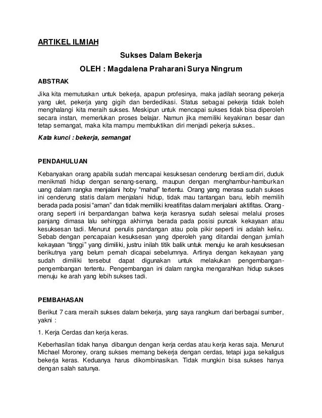 Detail Contoh Artikel Singkat Nomer 2