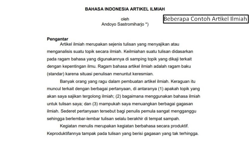 Detail Contoh Artikel Yang Benar Nomer 4