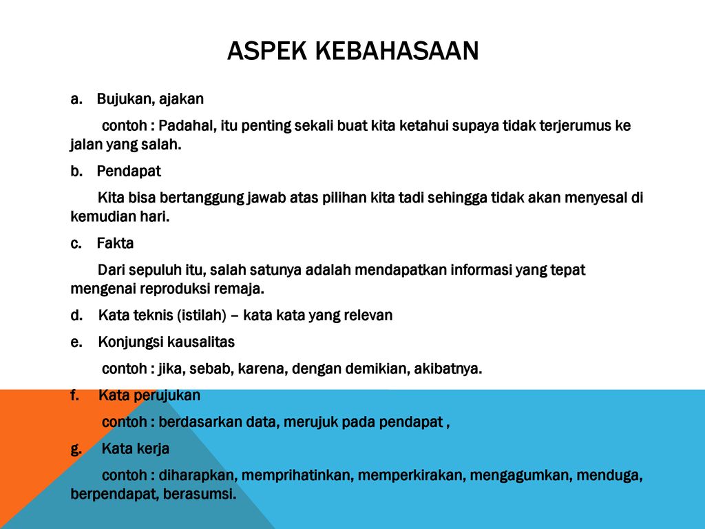 Detail Contoh Aspek Kebahasaan Nomer 17