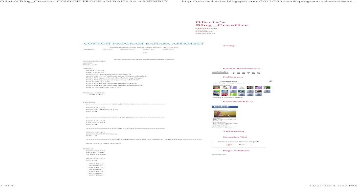 Detail Contoh Bahasa Assembly Nomer 33