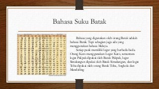 Detail Contoh Bahasa Batak Nomer 22