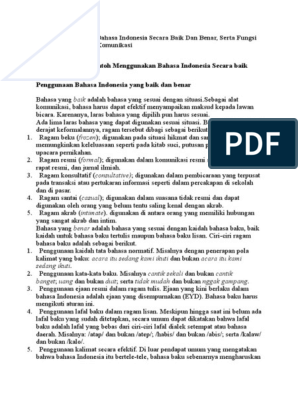 Detail Contoh Bahasa Indonesia Yang Baik Nomer 17