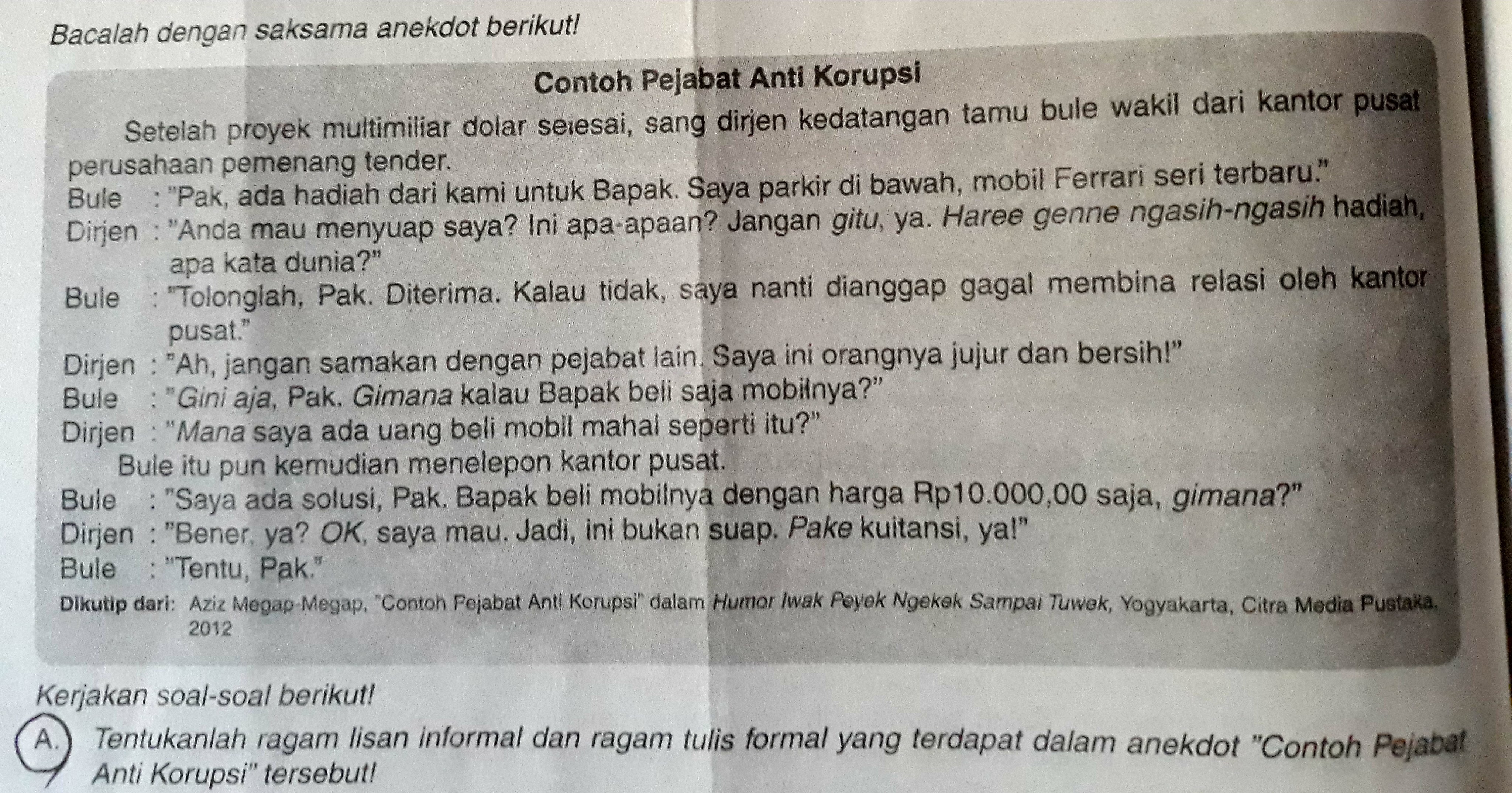 Detail Contoh Bahasa Lisan Dan Tulisan Nomer 9