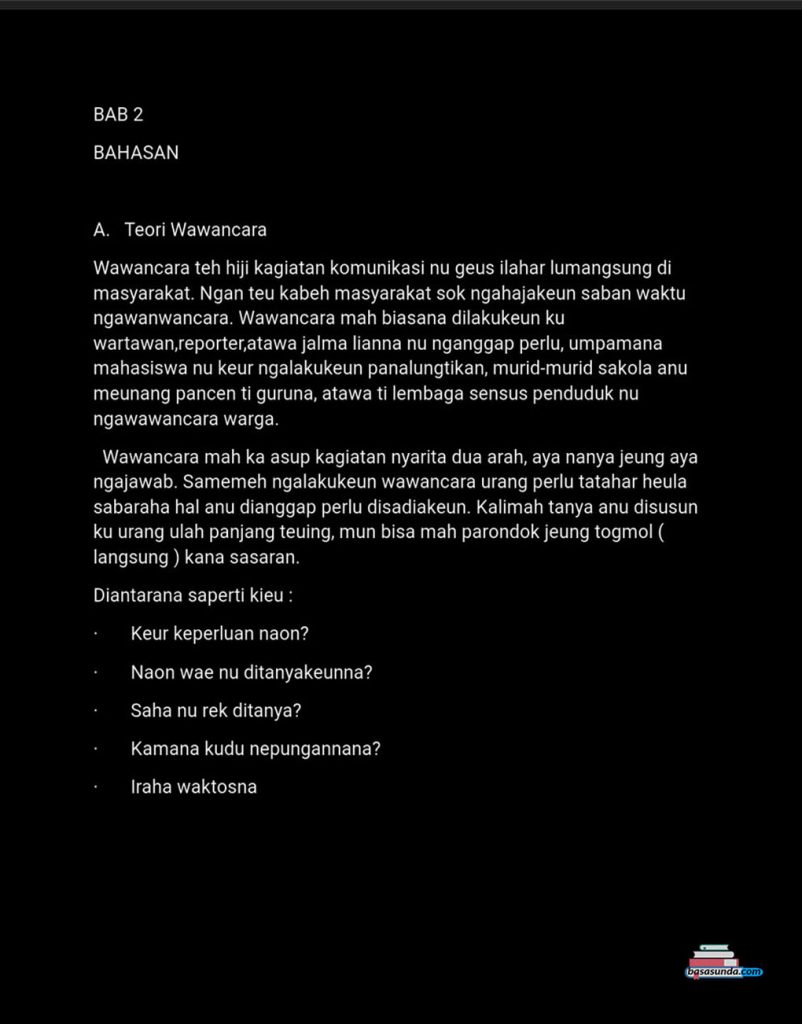 Detail Contoh Bahasan Bahasa Sunda Nomer 3