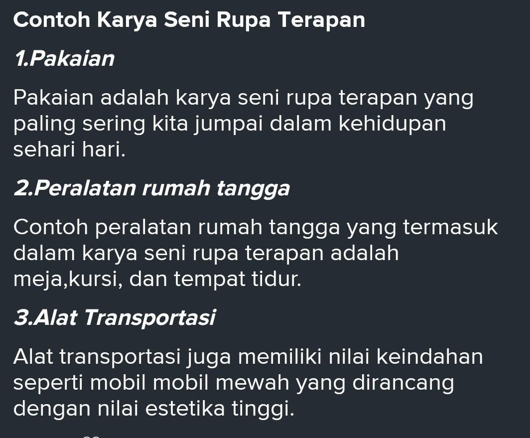 Detail Contoh Benda Seni Rupa Terapan Nomer 46