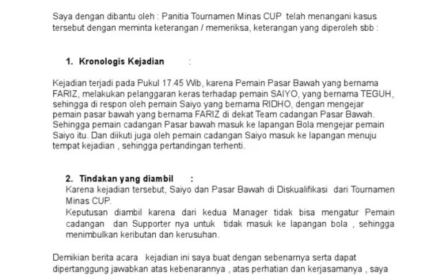 Detail Contoh Berita Acara Kejadian Kecelakaan Kendaraan Nomer 5