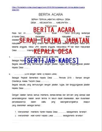 Detail Contoh Berita Acara Pelantikan Nomer 34