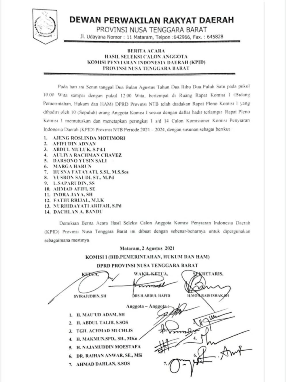 Detail Contoh Berita Acara Pelantikan Nomer 40