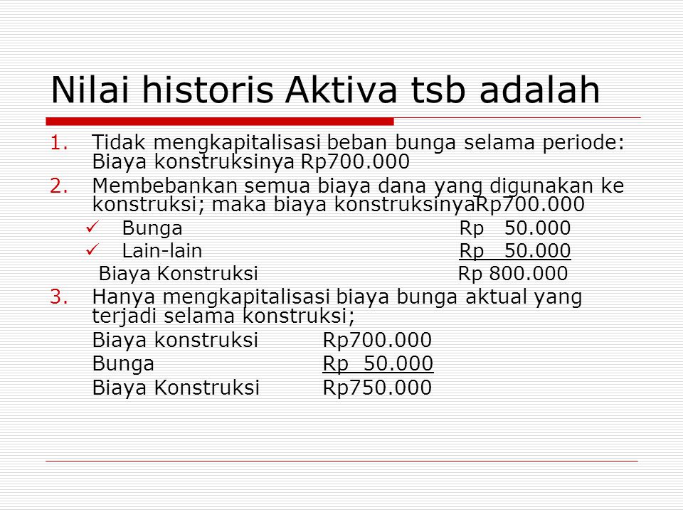 Detail Contoh Biaya Historis Nomer 2