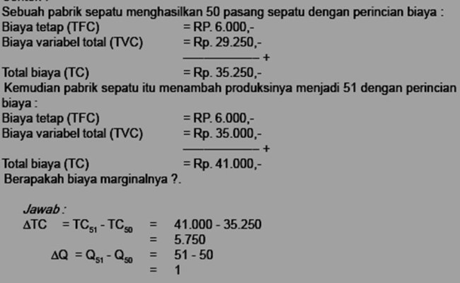 Detail Contoh Biaya Marginal Nomer 10