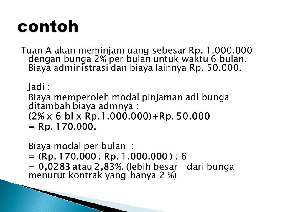 Contoh Biaya Modal - KibrisPDR