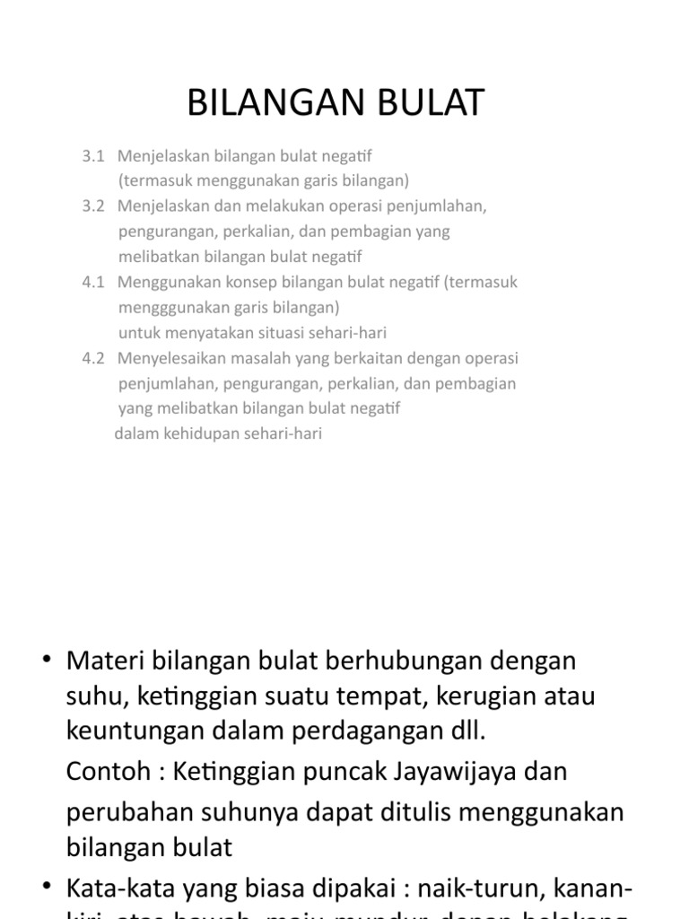 Detail Contoh Bilangan Bulat Dalam Kehidupan Sehari Hari Nomer 15