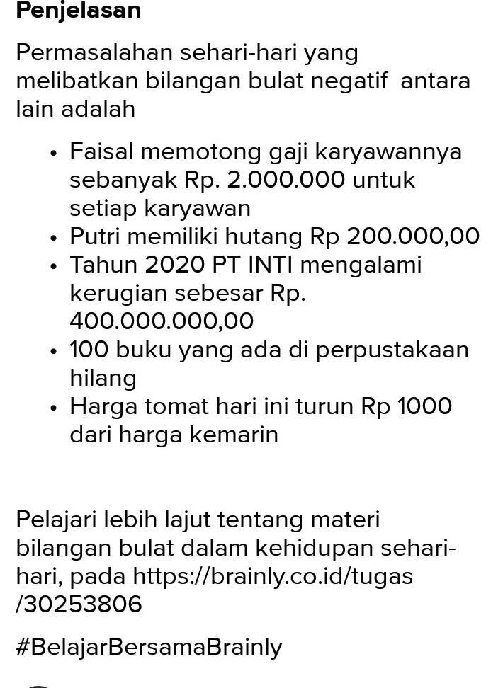 Detail Contoh Bilangan Bulat Dalam Kehidupan Sehari Hari Nomer 51