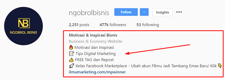 Detail Contoh Bio Instagram Yang Menarik Followers Bahasa Indonesia Nomer 8