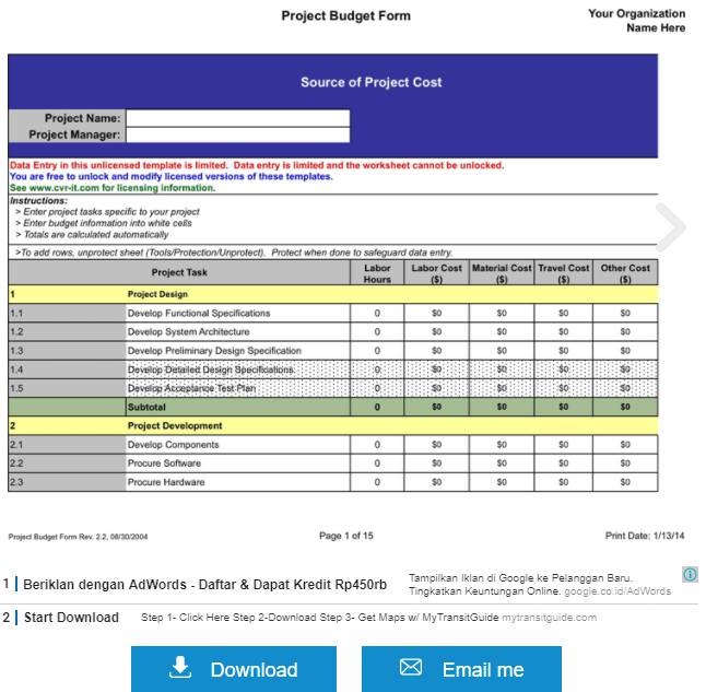 Detail Contoh Budgeting Perusahaan Excel Nomer 42