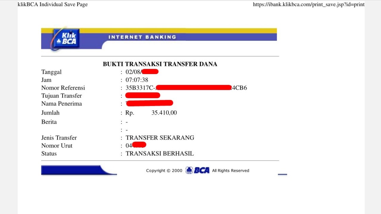 Detail Contoh Bukti Transfer M Banking Bca Palsu Nomer 16