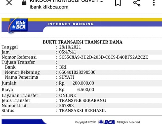 Detail Contoh Bukti Transfer M Banking Bca Palsu Nomer 33