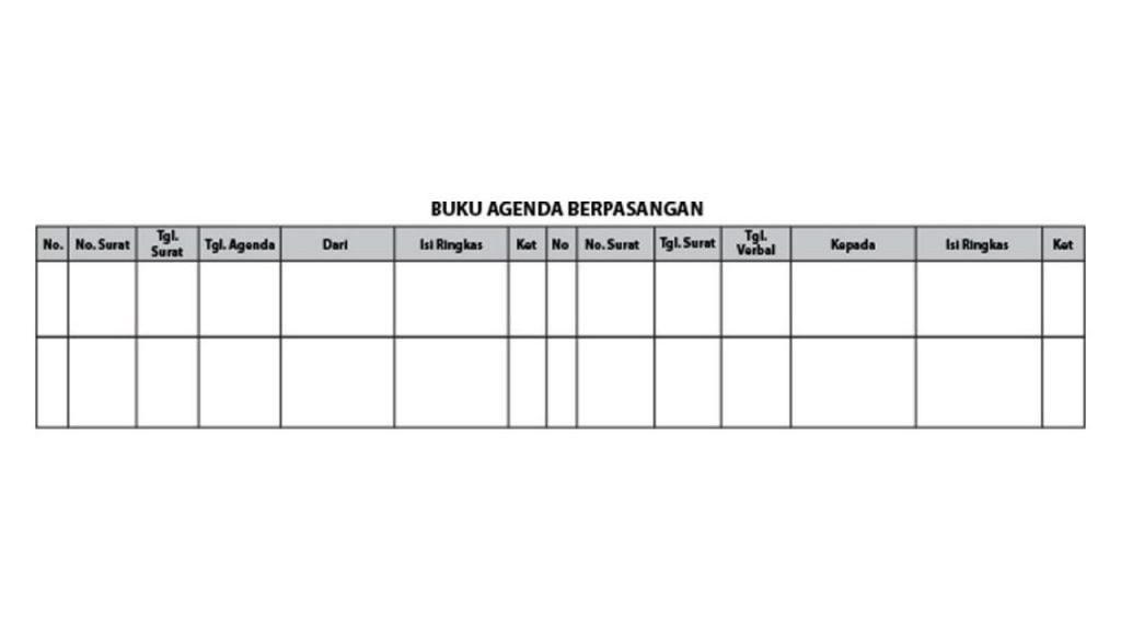 Contoh Buku Agenda Berpasangan - KibrisPDR