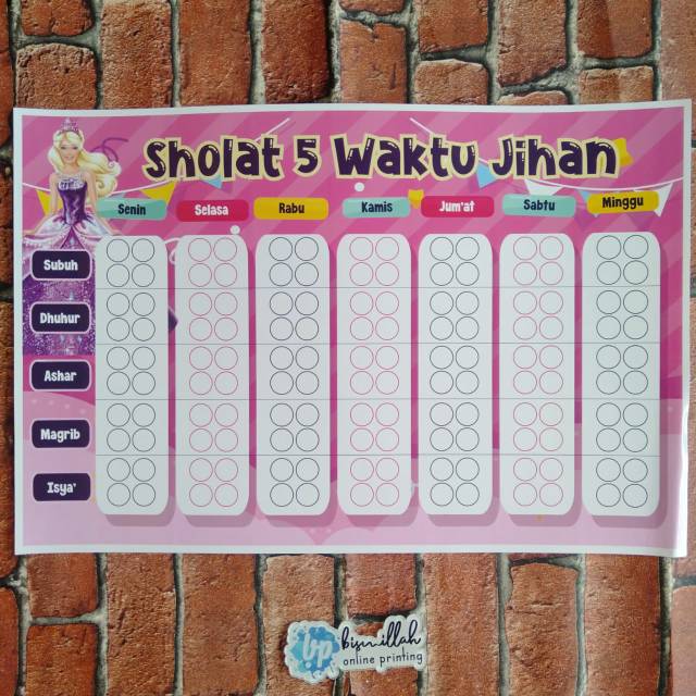 Detail Contoh Buku Agenda Sholat Nomer 13