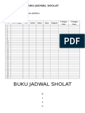 Detail Contoh Buku Agenda Sholat Nomer 7