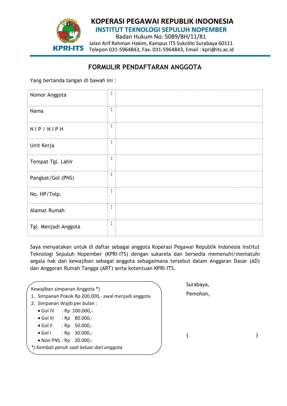 Detail Contoh Buku Anggota Koperasi Nomer 21