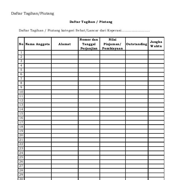 Detail Contoh Buku Anggota Koperasi Nomer 8