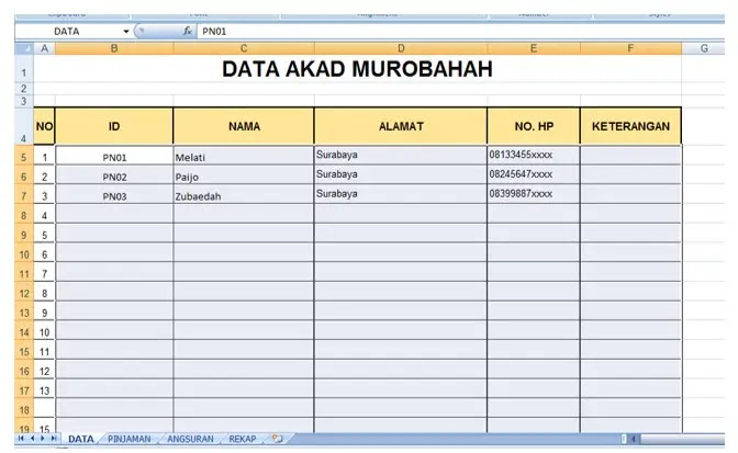 Detail Contoh Buku Angsuran Simpan Pinjam Nomer 22