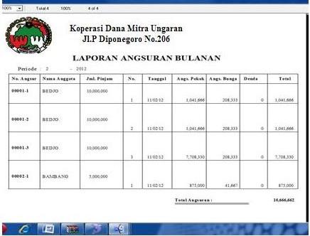 Detail Contoh Buku Angsuran Simpan Pinjam Nomer 41