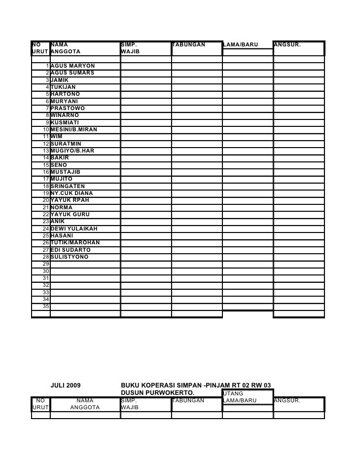 Detail Contoh Buku Arisan Bulanan Nomer 13