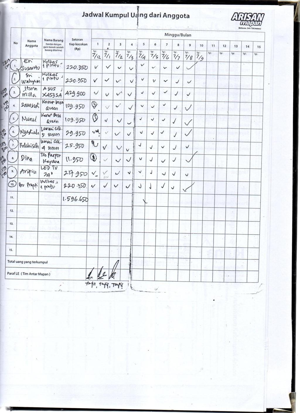 Detail Contoh Buku Arisan Ibu Ibu Nomer 19