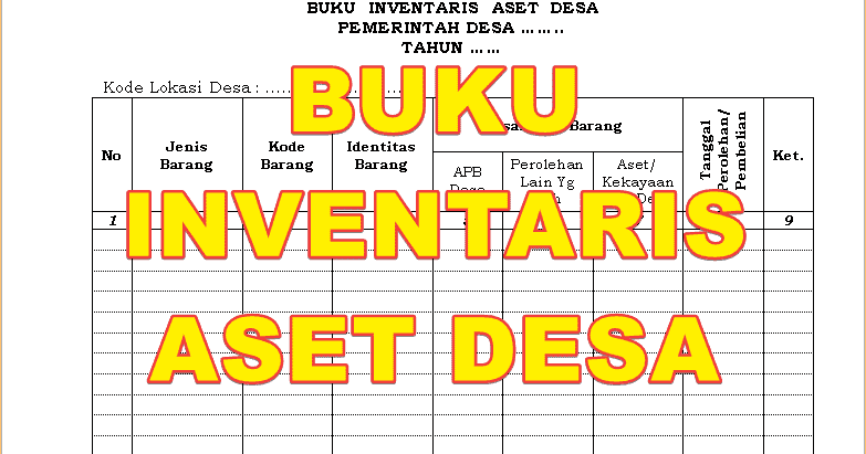 Detail Contoh Buku Aset Desa Nomer 11