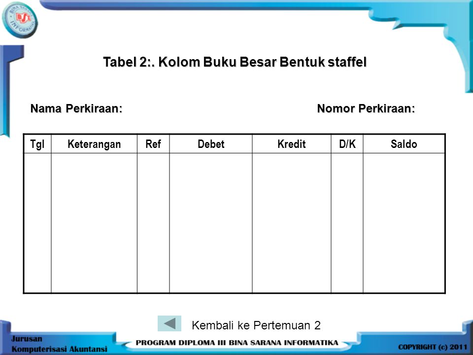 Detail Contoh Buku Besar 2 Kolom Nomer 45