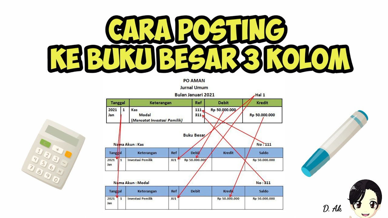 Detail Contoh Buku Besar 3 Kolom Nomer 43