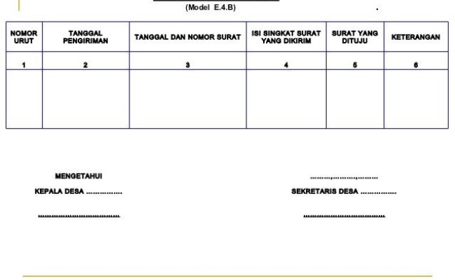 Detail Contoh Buku Ekspedisi Surat Keluar Nomer 8