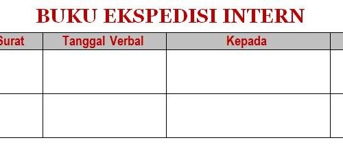 Detail Contoh Buku Ekspedisi Surat Keluar Nomer 9