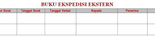 Detail Contoh Buku Ekspedisi Surat Keluar Nomer 13