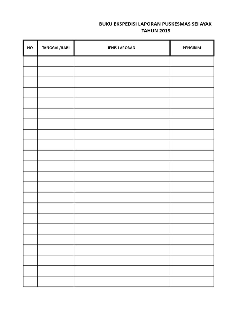 Detail Contoh Buku Ekspedisi Surat Keluar Nomer 14