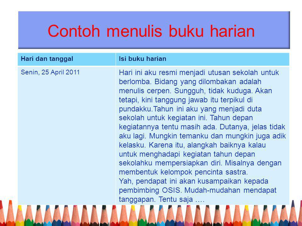 Detail Contoh Buku Harian Nomer 14