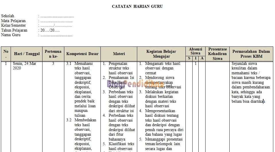 Detail Contoh Buku Harian Tentang Sekolah Nomer 29