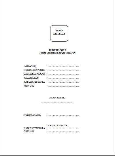 Detail Contoh Buku Induk Santri Nomer 16