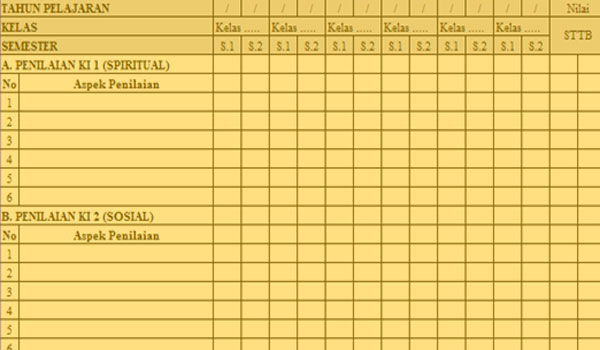 Detail Contoh Buku Induk Santri Nomer 45