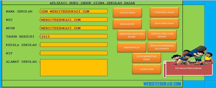 Detail Contoh Buku Induk Santri Nomer 46