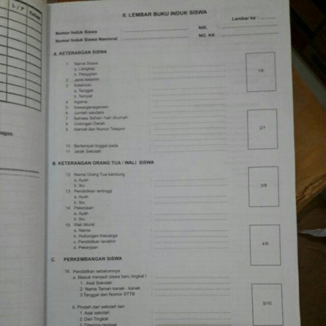 Detail Contoh Buku Induk Santri Nomer 48