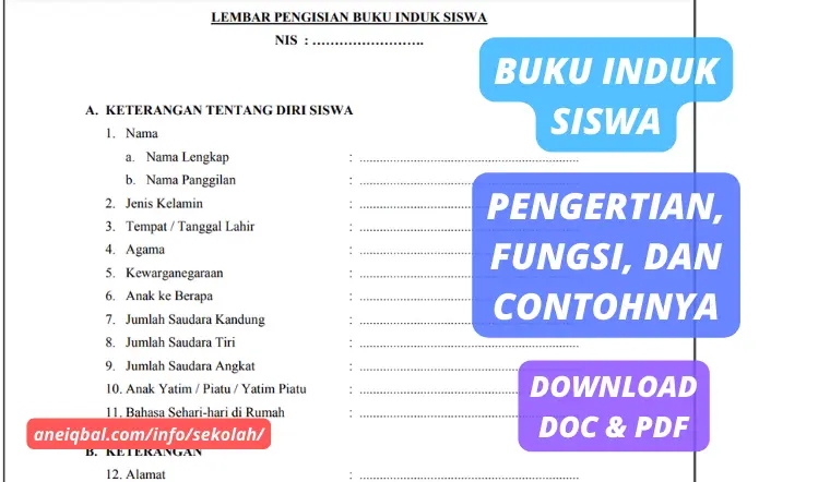 Detail Contoh Buku Induk Santri Nomer 53