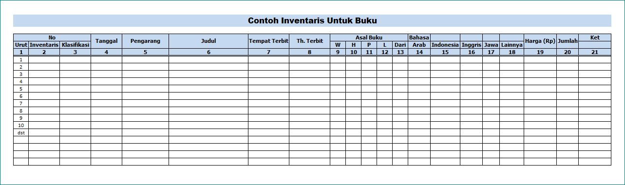 Detail Contoh Buku Inventaris Perpustakaan Nomer 6